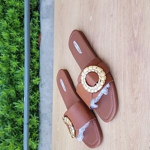 Seychelles Slide Sandals Cognac Size 7.5 NWOT